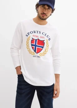 bonprix T-shirt manches longues 100% coton|Homme T-Shirts & Polos