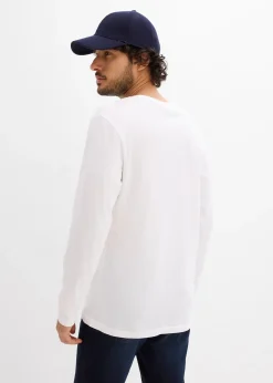 bonprix T-shirt manches longues 100% coton|Homme T-Shirts & Polos