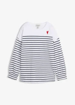 Femme bonprix T-Shirts & Tops|T-shirt manches longues 100% coton