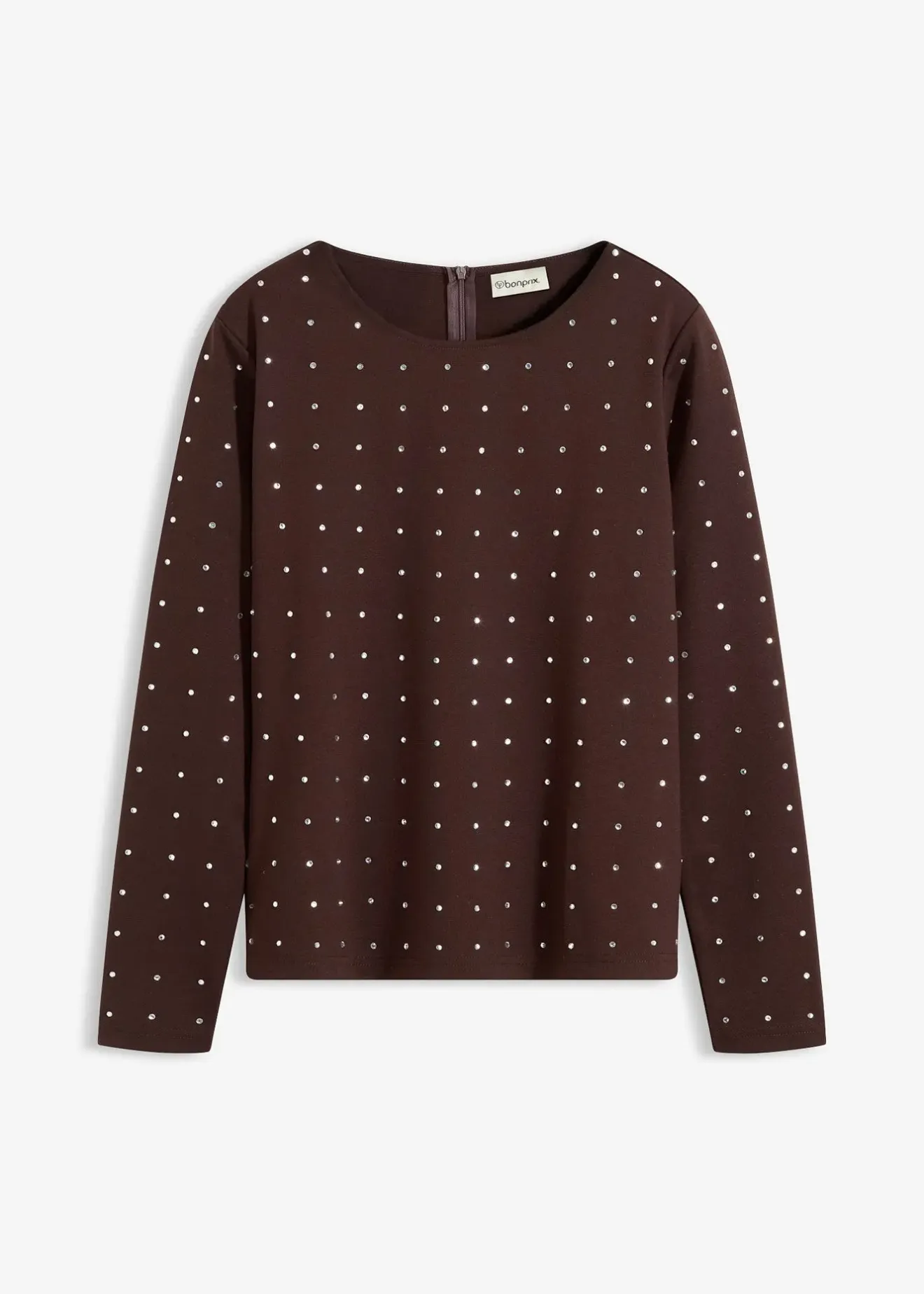 bonprix T-shirt manches longues à strass|Femme T-Shirts & Tops