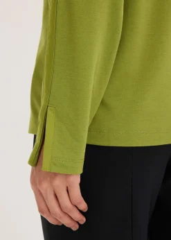 Femme bonprix T-Shirts & Tops|T-shirt manches longues avec empiècement satin