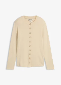 bonprix T-shirt manches longues côtelé|Femme Basiques|T-Shirts & Tops