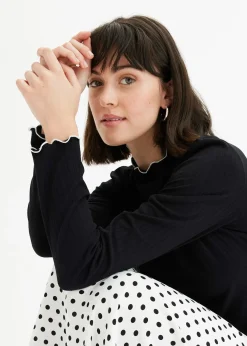 Femme bonprix T-Shirts & Tops|T-shirt manches longues côtelé