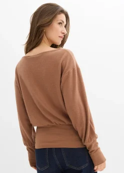 Femme bonprix T-Shirts & Tops|T-shirt manches longues doux avec viscose