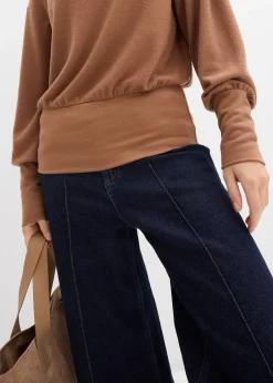 Femme bonprix T-Shirts & Tops|T-shirt manches longues doux avec viscose