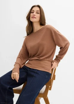 Femme bonprix T-Shirts & Tops|T-shirt manches longues doux avec viscose