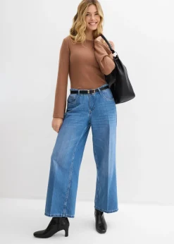 bonprix T-shirt manches longues doux en viscose mélangée|Femme T-Shirts & Tops