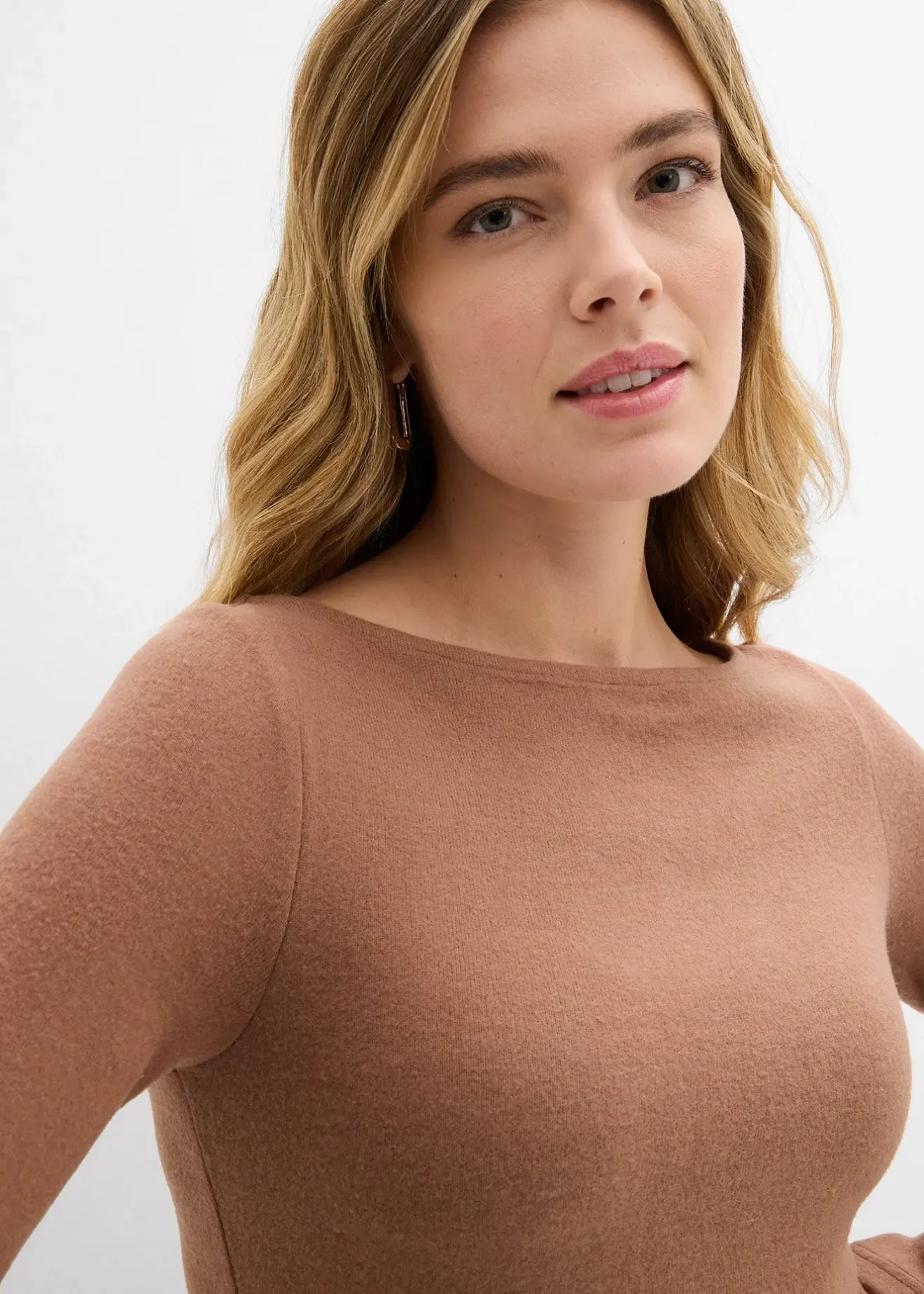 bonprix T-shirt manches longues doux en viscose mélangée|Femme T-Shirts & Tops