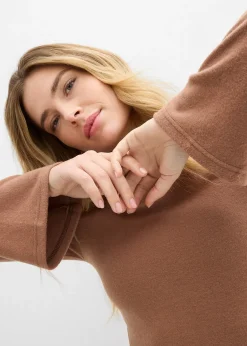 bonprix T-shirt manches longues doux en viscose mélangée|Femme T-Shirts & Tops