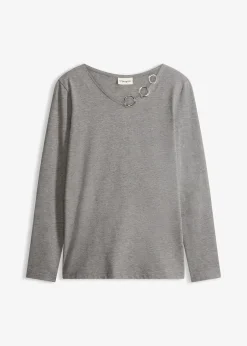 Femme bonprix T-Shirts & Tops|T-shirt manches longues détails œillets