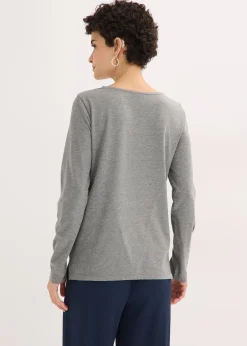 Femme bonprix T-Shirts & Tops|T-shirt manches longues détails œillets