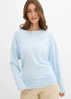 bonprix T-shirt manches longues en Punto di Roma confortable|Femme T-Shirts & Tops