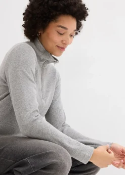 Femme bonprix Basiques|T-Shirts & Tops|T-shirt manches longues en éponge