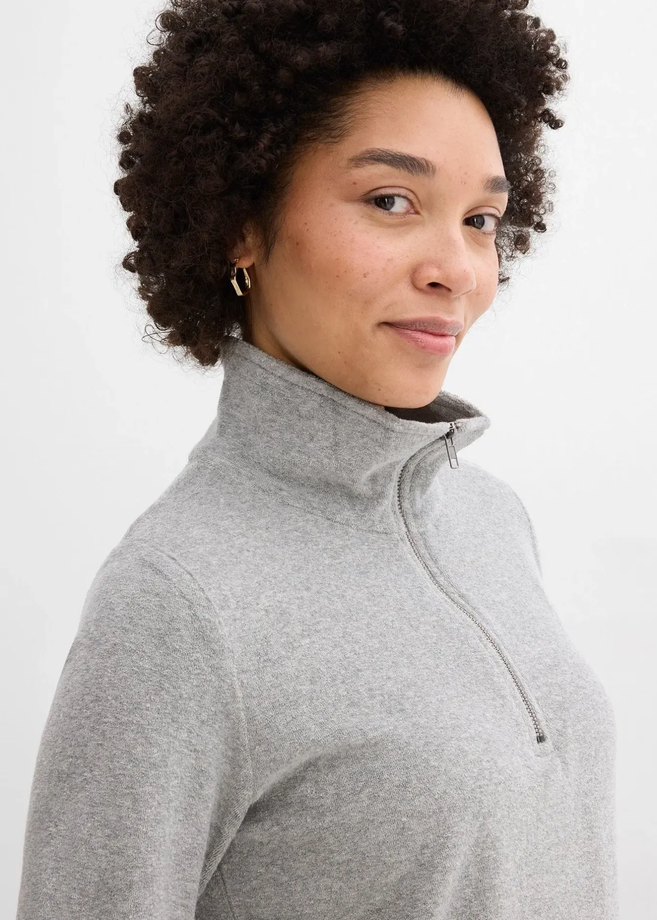 Femme bonprix Basiques|T-Shirts & Tops|T-shirt manches longues en éponge