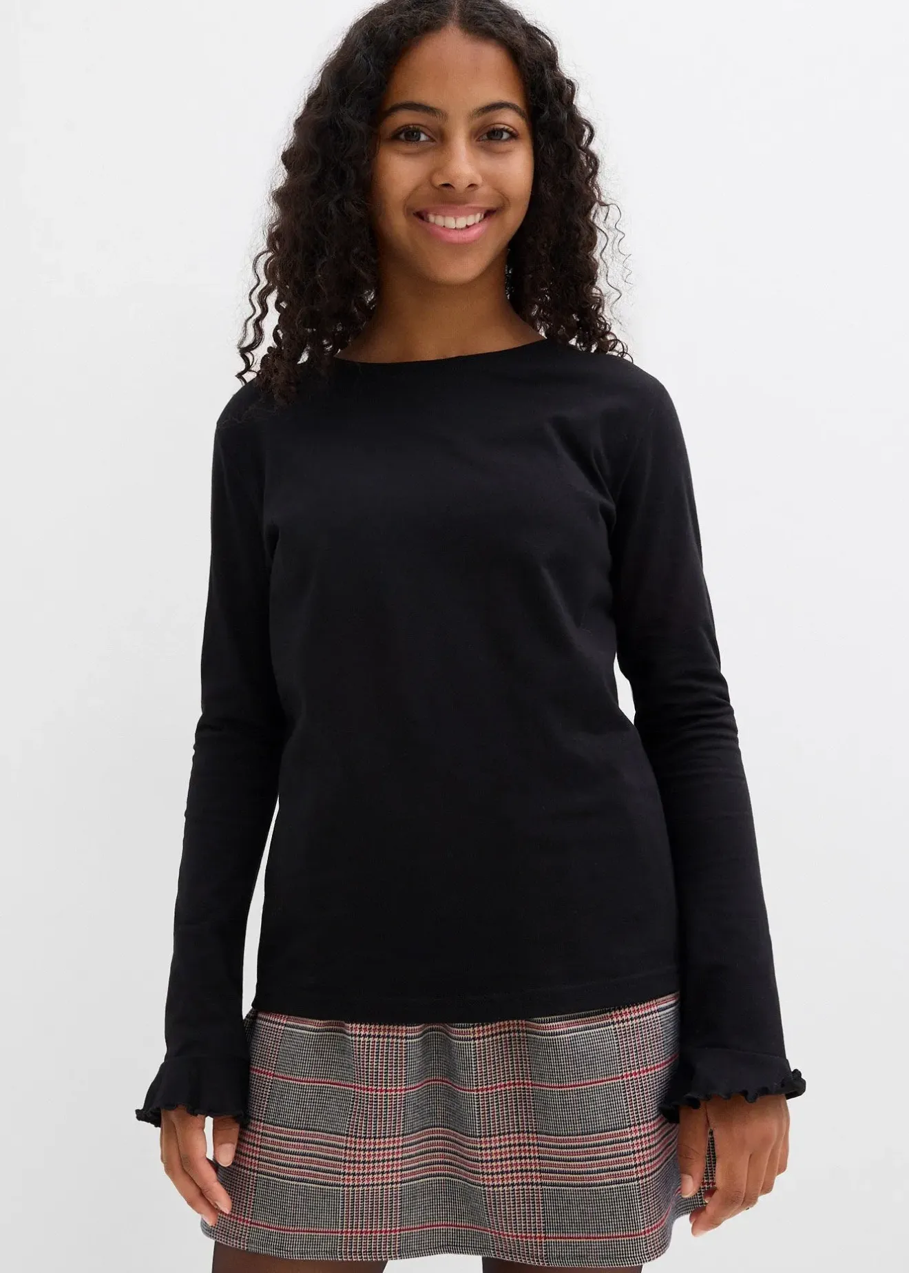 bonprix T-shirt manches longues en coton extensible|Enfant Vêtements Enfant|Filles 9-16 Ans·T-Shirts & Chemisiers