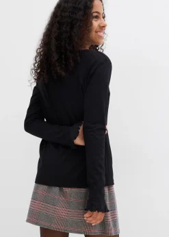 bonprix T-shirt manches longues en coton extensible|Enfant Vêtements Enfant|Filles 9-16 Ans·T-Shirts & Chemisiers