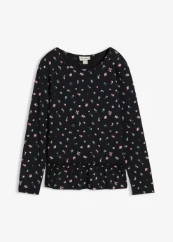 Enfant bonprix Vêtements Enfant|Filles 9-16 Ans·T-Shirts & Chemisiers|T-shirt manches longues en coton extensible