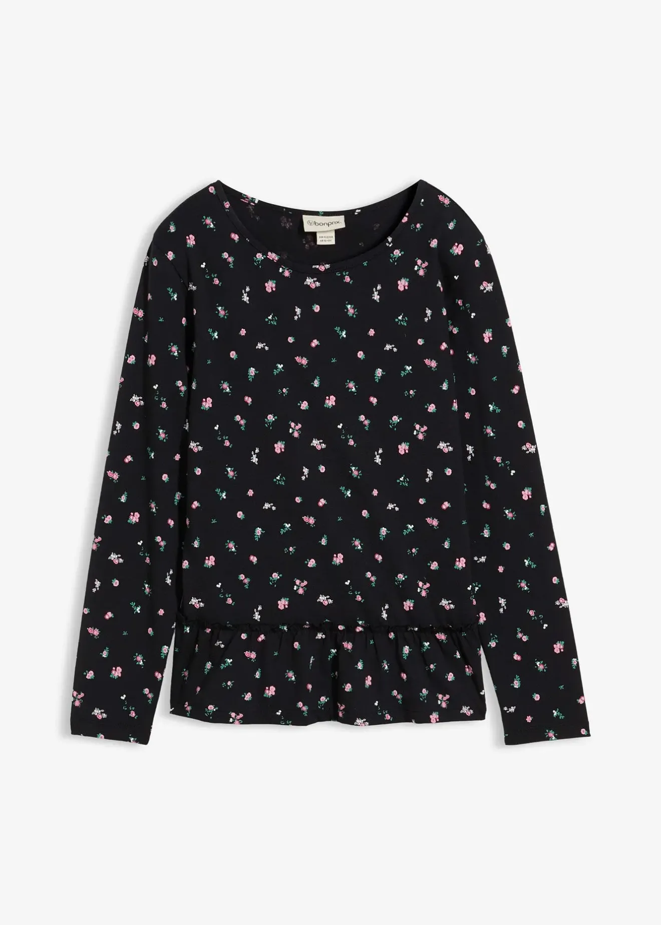 Enfant bonprix Vêtements Enfant|Filles 9-16 Ans·T-Shirts & Chemisiers|T-shirt manches longues en coton extensible