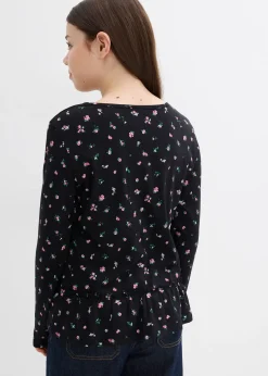 Enfant bonprix Vêtements Enfant|Filles 9-16 Ans·T-Shirts & Chemisiers|T-shirt manches longues en coton extensible