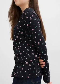 Enfant bonprix Vêtements Enfant|Filles 9-16 Ans·T-Shirts & Chemisiers|T-shirt manches longues en coton extensible