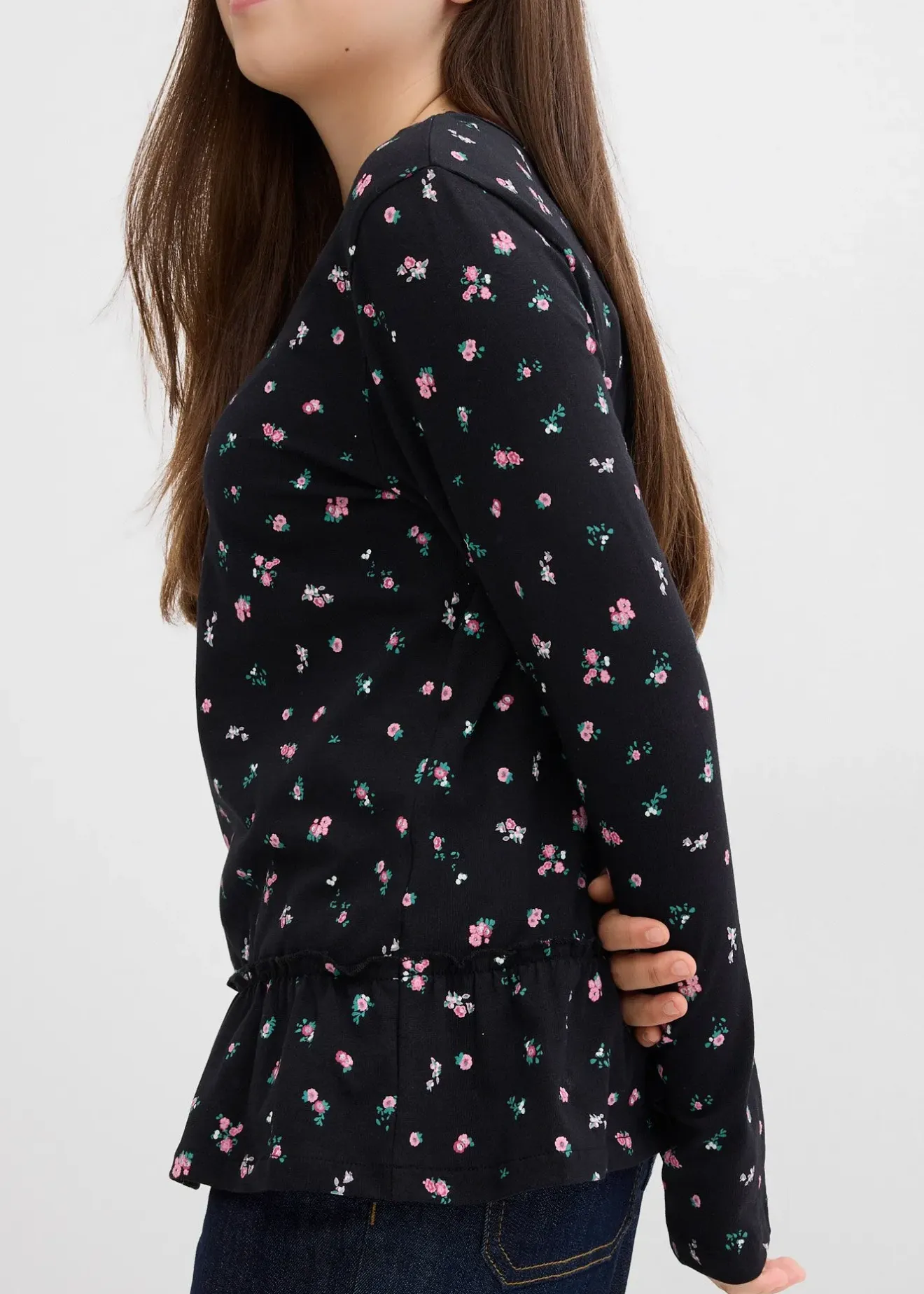 Enfant bonprix Vêtements Enfant|Filles 9-16 Ans·T-Shirts & Chemisiers|T-shirt manches longues en coton extensible