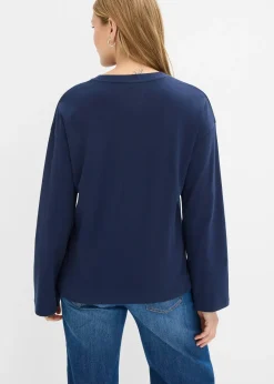 bonprix T-shirt manches longues en coton épais|Femme T-Shirts & Tops