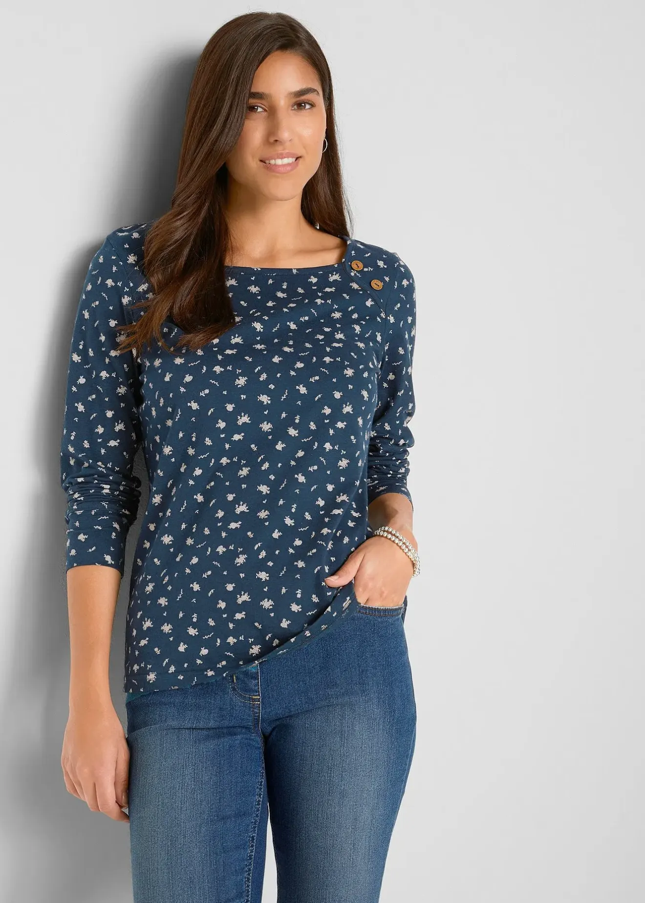 bonprix T-shirt manches longues imprimé|Femme T-Shirts & Tops