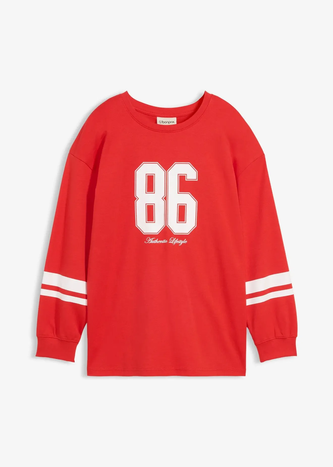 Enfant bonprix Vêtements Enfant|Filles 9-16 Ans·T-Shirts & Chemisiers|T-shirt manches longues oversize 100% coton