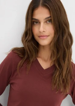 bonprix T-shirt manches longues près du corps|Femme Basiques|T-Shirts & Tops