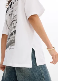 bonprix T-shirt oversize 100% coton|Femme T-Shirts & Tops