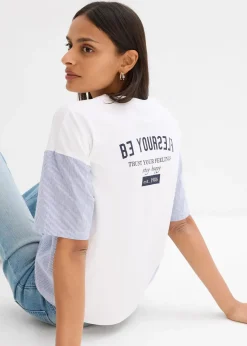 Femme bonprix T-Shirts & Tops|T-shirt oversize en coton extensible