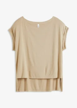 Femme bonprix T-Shirts & Tops|T-shirt oversize en viscose fluide