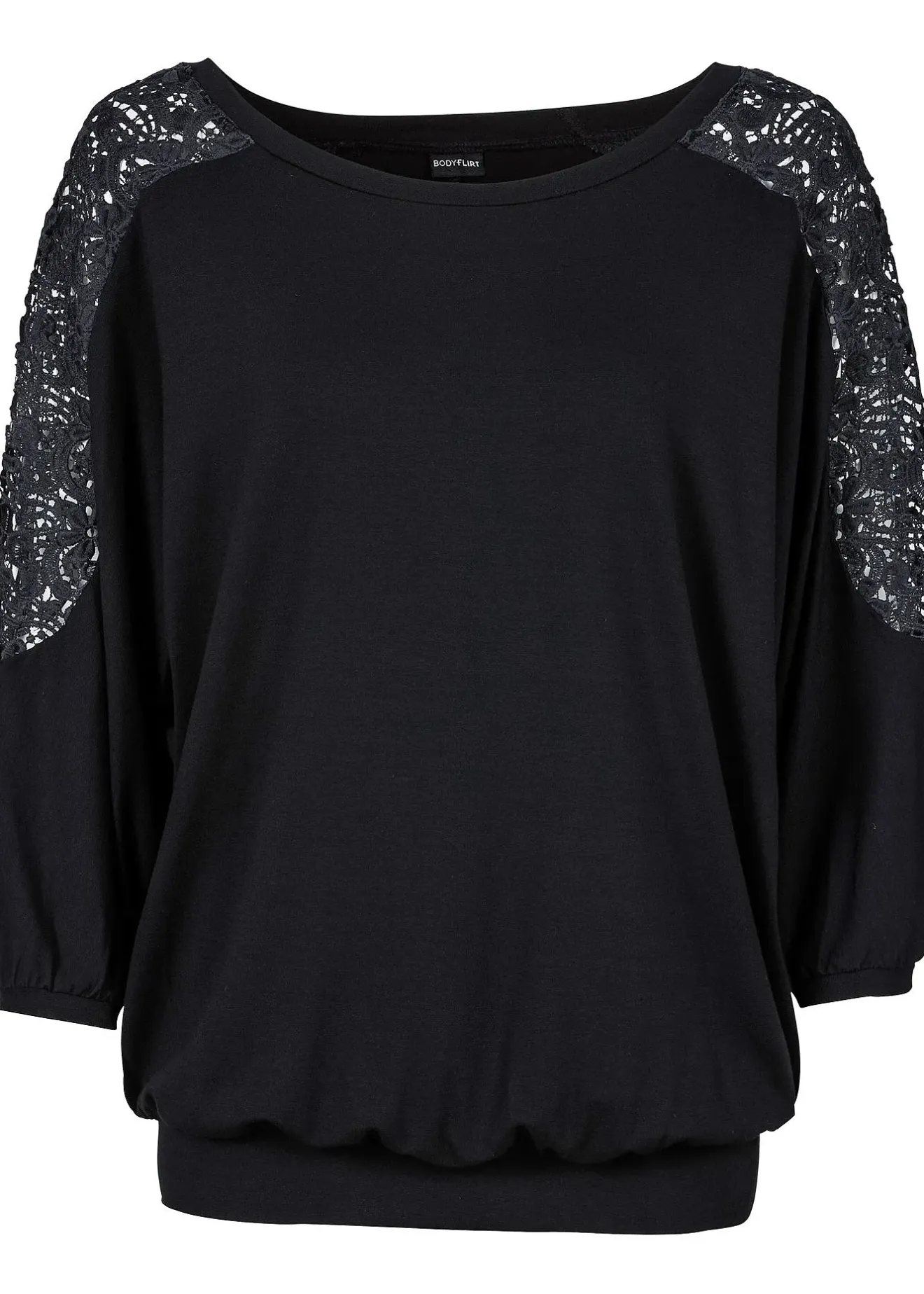 bonprix T-shirt oversize en viscose et dentelle|Femme T-Shirts & Tops