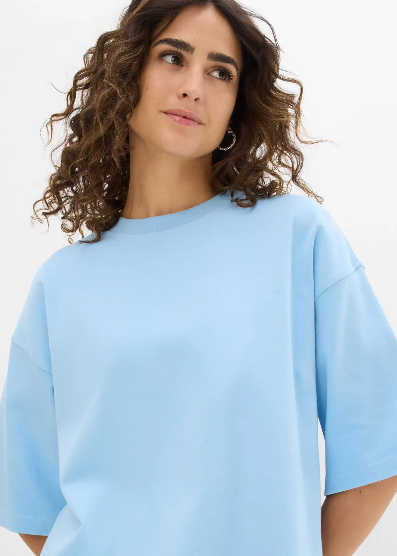 Femme bonprix Basiques|T-Shirts & Tops|T-shirt épais oversize 100% coton