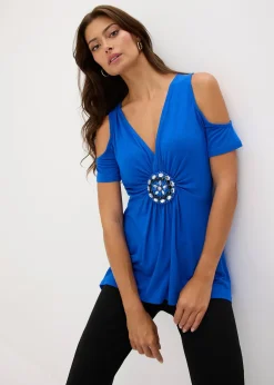 Femme bonprix T-Shirts & Tops|T-shirt épaules nues en mesh