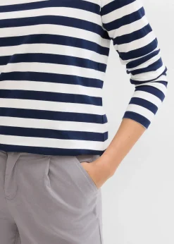 bonprix T-shirt rayé 100% coton|Femme Basiques|T-Shirts & Tops