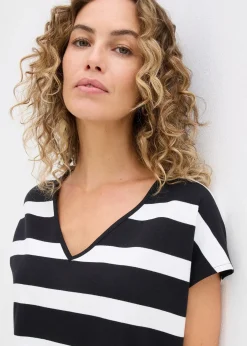 bonprix T-shirt rayé en maille|Femme T-Shirts & Tops