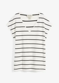 Femme bonprix T-Shirts & Tops|T-shirt rayé en maille