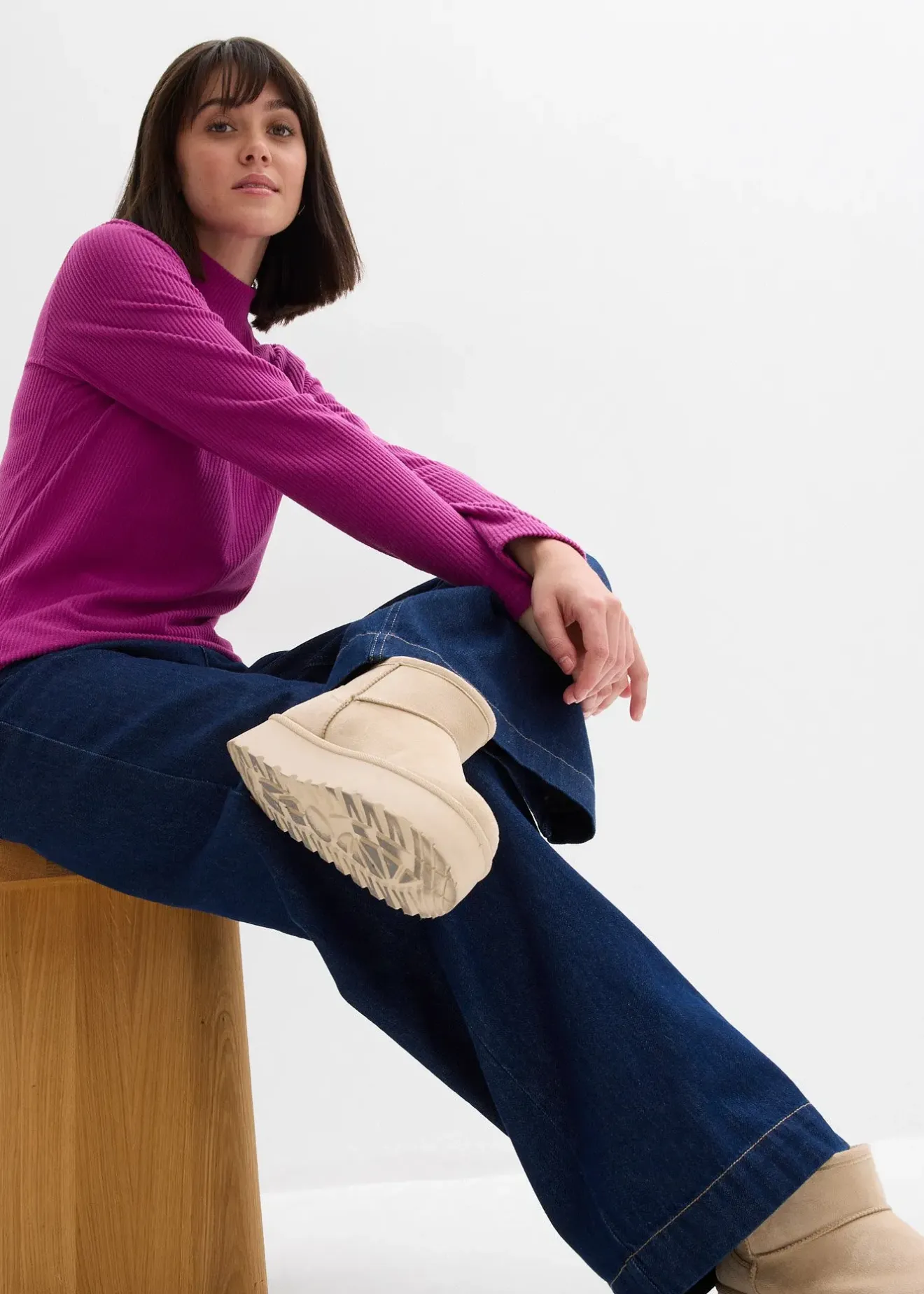 Femme bonprix Vêtements Thermiques|Vêtements De Plein Air|T-shirt thermique à col montant