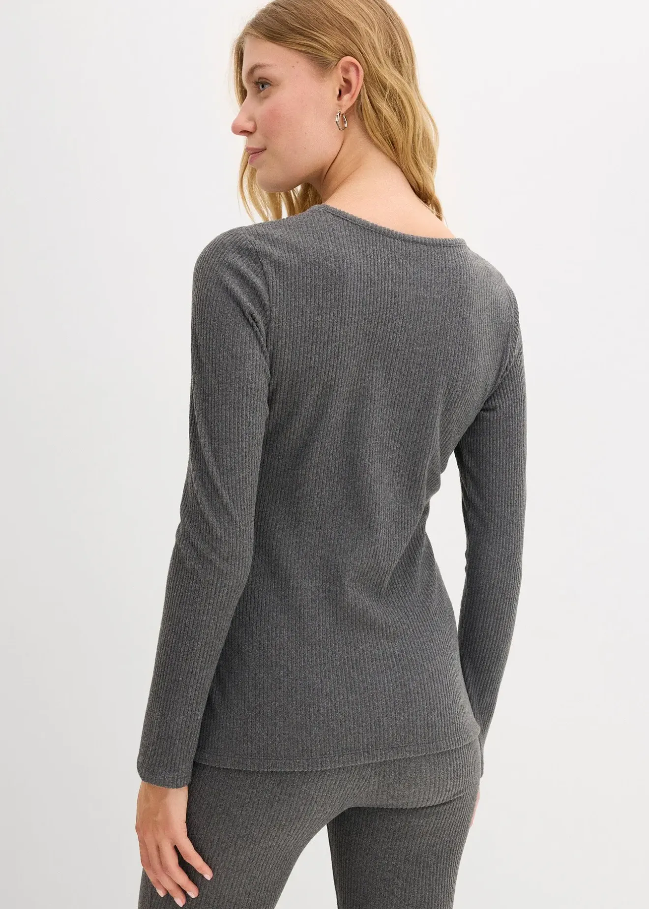 Femme bonprix Vêtements Thermiques|Vêtements De Plein Air|T-shirt thermique côtelé