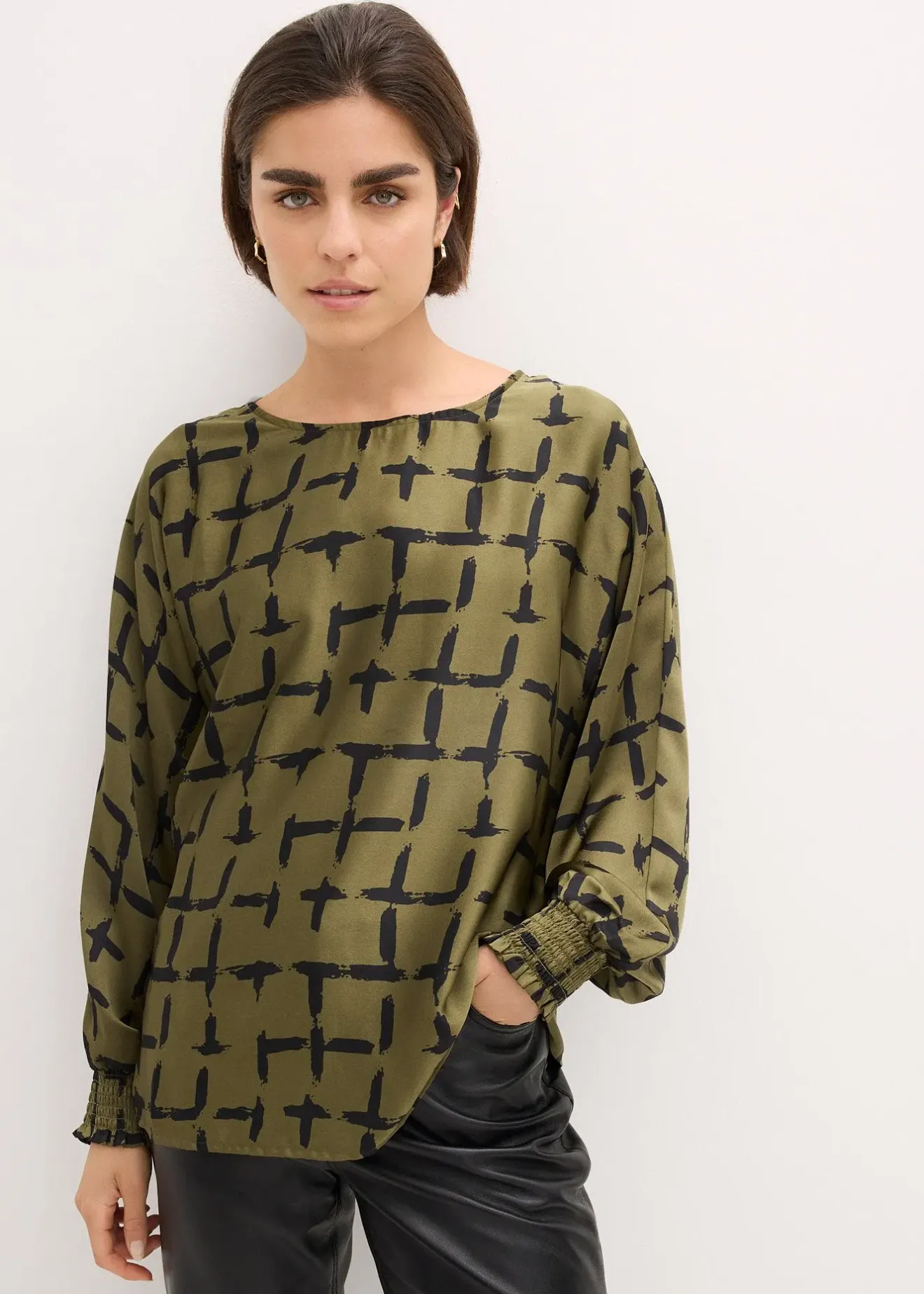 Femme bonprix Chemisiers|Tunique à manches chauve-souris