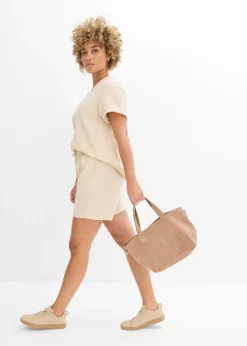 bonprix Tunique à manches courtes en gaze de coton|Femme Chemisiers