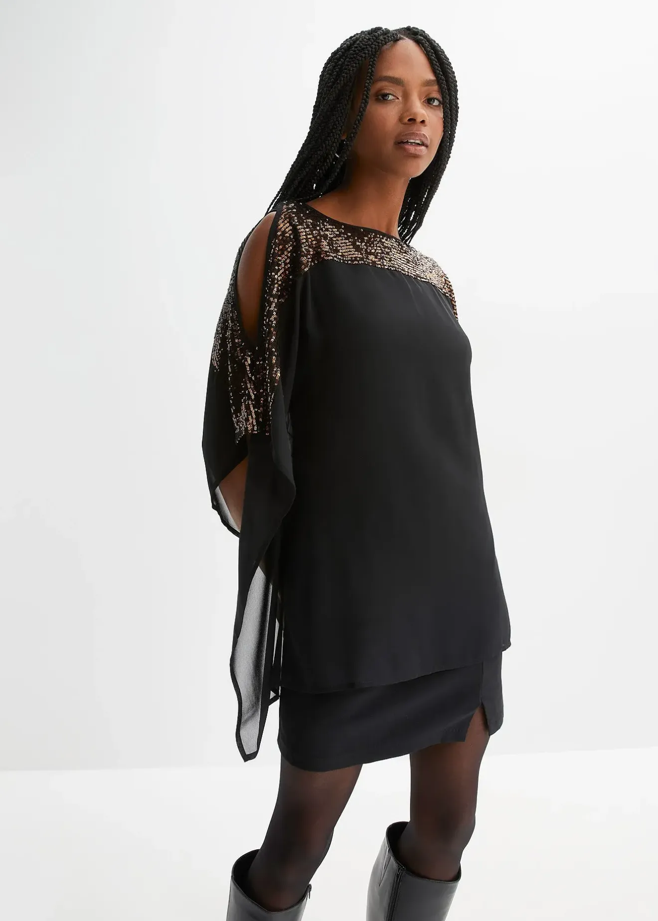 Femme bonprix Mode Festive|Chemisiers|Tunique à sequins