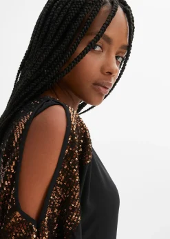 Femme bonprix Mode Festive|Chemisiers|Tunique à sequins