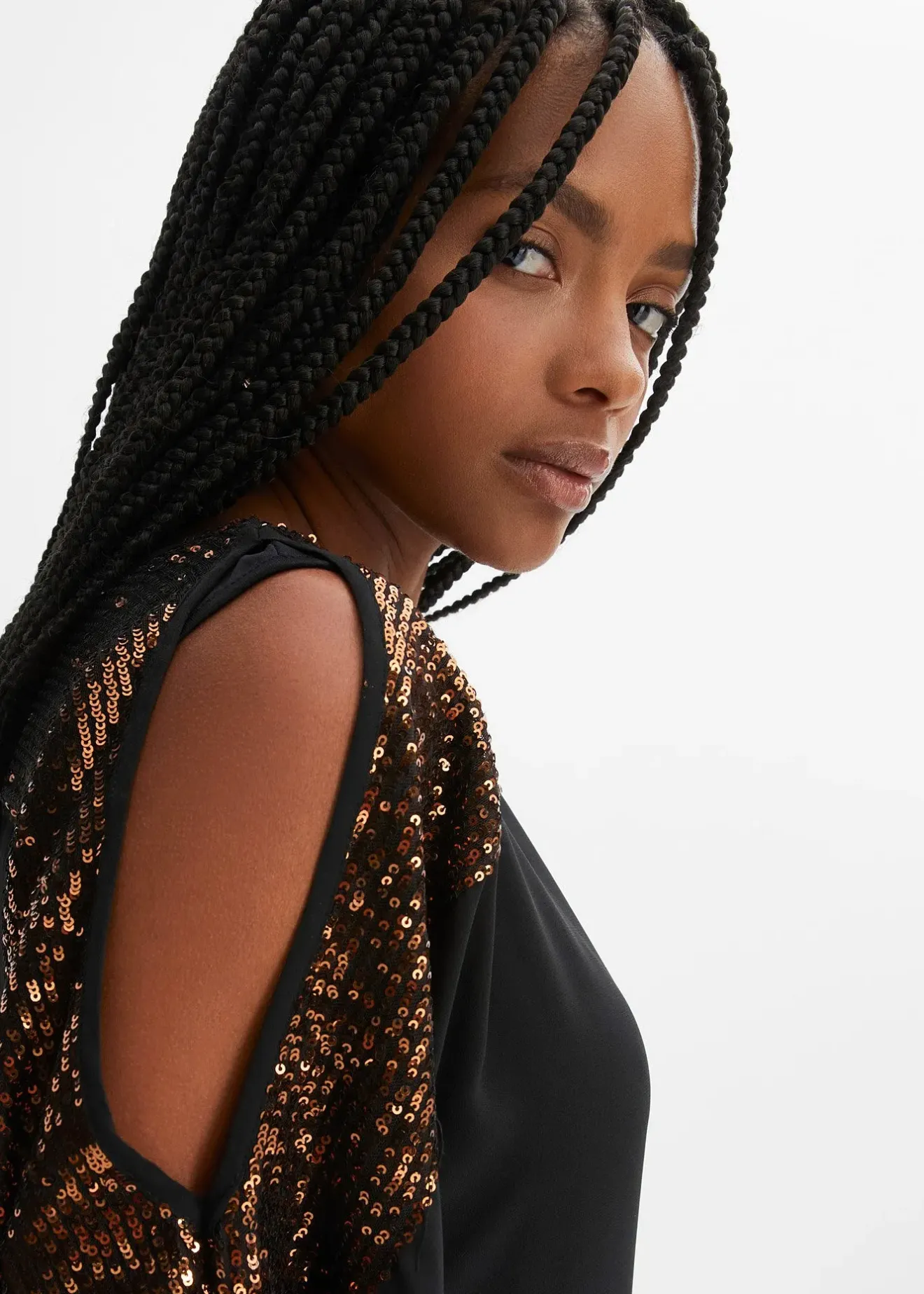 Femme bonprix Mode Festive|Chemisiers|Tunique à sequins