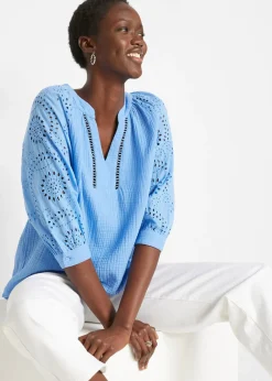 bonprix Tunique aérienne en gaze de coton|Femme Chemisiers