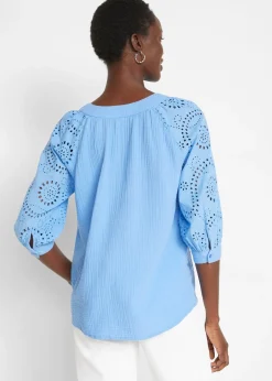 bonprix Tunique aérienne en gaze de coton|Femme Chemisiers