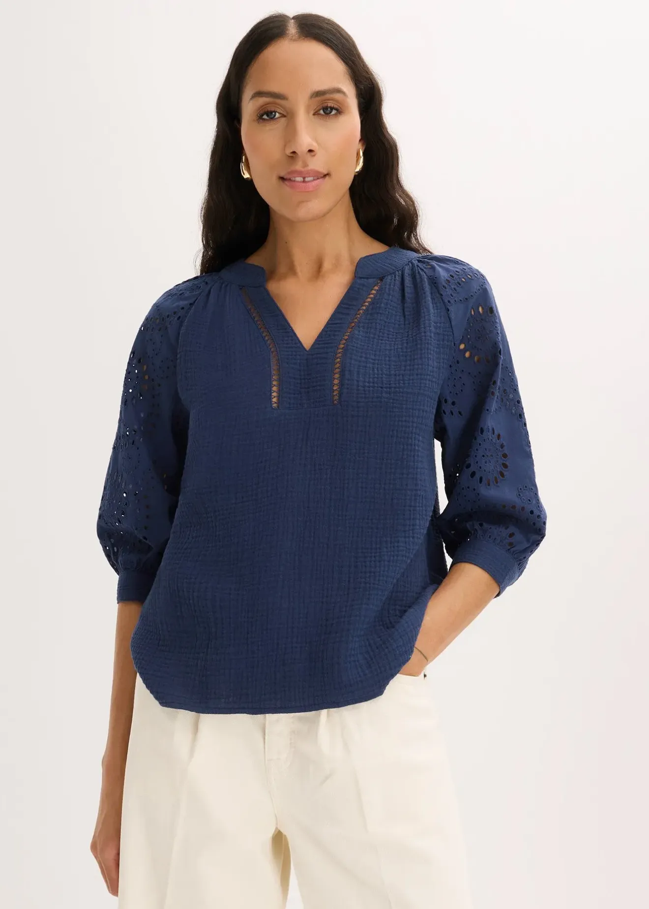 bonprix Tunique aérienne en gaze de coton|Femme Chemisiers