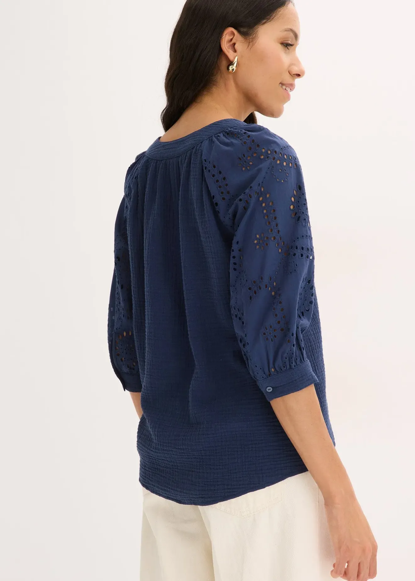 bonprix Tunique aérienne en gaze de coton|Femme Chemisiers