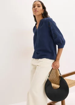 bonprix Tunique aérienne en gaze de coton|Femme Chemisiers